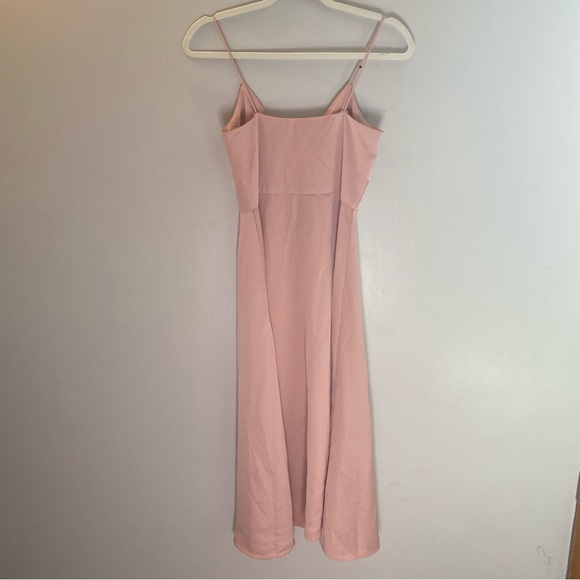 Sachin + Babi Pink Charmeuse Satin Button Front Dress 4 - Picture 4 of 6